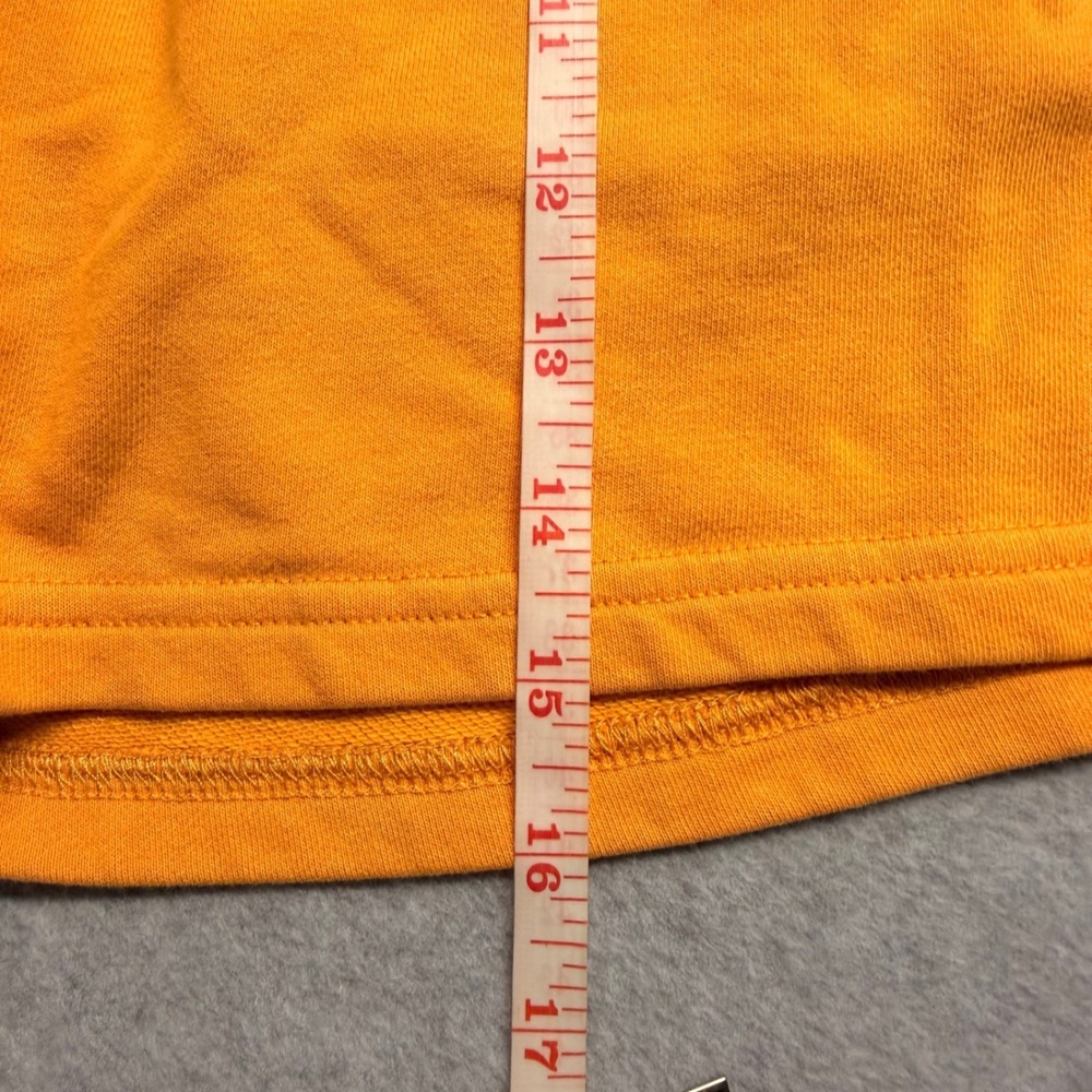 Fabletics Mens French Terry Athletic Shorts Orange Mustard Pockets Size S - Picture 5 of 8